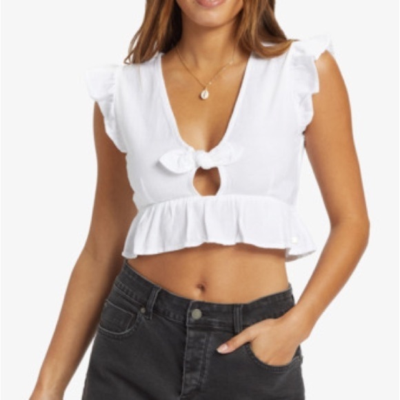 NWT Roxy Sweetest Love Short Sleeve Crop Top XL - Picture 3 of 9